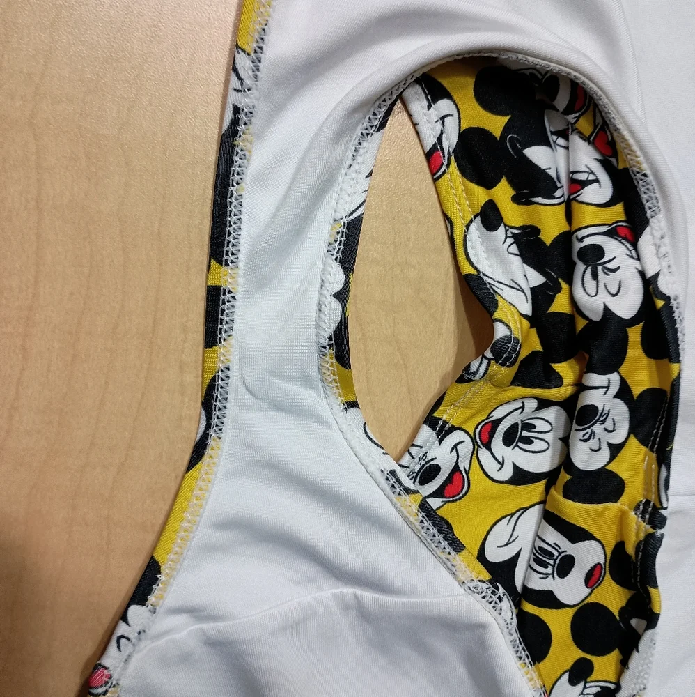 Forever 21 Kids Yellow Mickey Mouse One-Piece Swimsuit